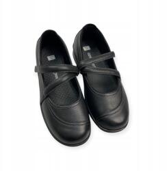  Orthofeet Női egészségügyi cipő fekete tépőzáras 40 Eu (KN9/K-18)