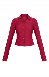 Prettylittlething Bordó Gombos Hosszú Ujjú Ing Prettylittlething 42