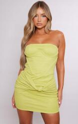 Prettylittlething Zöld Illeszkedő Ruha Mini Klasszikus Megkötős Prettylittlething 40