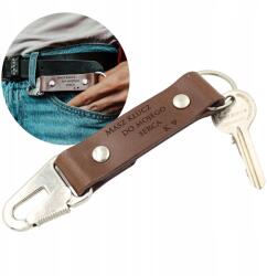  Kulcstartó Karabiner bőr Ajándék Neki, saját szöveg