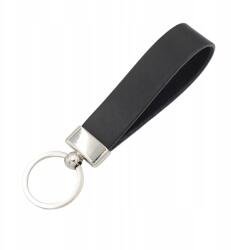  Bőr kulcstartó fekete Prémium elegáns autós kulcstartó (brelok elegancki skórzany czarny elegancki)