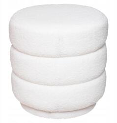 Atmosphera Pufa Fehér Kerek ülőfelület átm. 40 cm Loft Sinan (166766C)