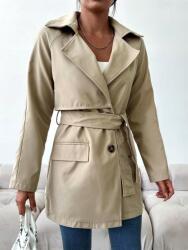 Shein Bézs Kabát Egysoros Gombos Gallér Pánt Shein XL