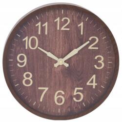 Home Styling Collection Falióra Nagy Számjegyekkel Műanyag Ø 30, 5 CM Barna Elemes (8719987583902)