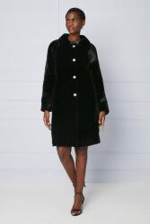 Wallis Fekete Klasszikus Kabát Hosszú Ujjú Gombos Gallér Wallis 34