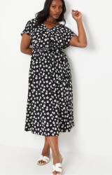 Dorothy Perkins Klasszikus MIDI Ruha Fekete-fehér Virágmintás Dorothy Perkins 46