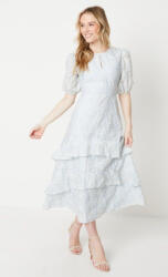 Oasis Kék Klasszikus Egyenes Midaxi Ruha Puffy ujjú Oasis 44