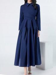 Shein Sötétkék Ruha MIDI Hosszú Ujjú Gallér Sima Shein 38