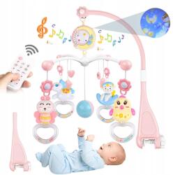Bedee Körhinta Kiságyba 3az1ben Projektor Éjszakai Lámpa Zenedoboz 150 Altató Időzítő (Grzechotka uspokajająca do łóżeczka.)