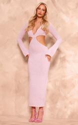 Prettylittlething Világos Rózsaszín Klasszikus Maxi Ruha Kivágások Prettylittlething 40