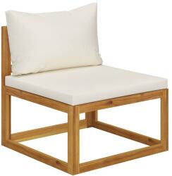 vidaXL Moduláris kerti szék krémszínű akácfa (311863)