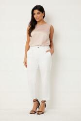 Wallis Fehér Klasszikus 7/8-OS Szivarnadrág Sima Zsebekkel Wallis 42