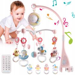 Bedee Projektor Zene Fény Körhinta Kiságy Éjszakai Lámpa Bat Tápellátással (Obrót Pozytywka z muzyczna do łóżeczka)