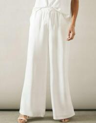 Wallis Fehér Szatén Hosszú Nadrág Széles Szárú Gumis Derék Wallis 50