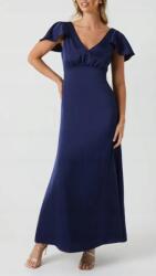 Oasis Klasszikus Sötétkék Maxi Ruha V-nyakkivágással Dekoratív Gombokkal Oasis 38