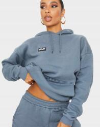 Prettylittlething Szürke Klasszikus Laza Kenguru Pulóver Felvarró Logó Prettylittlething M