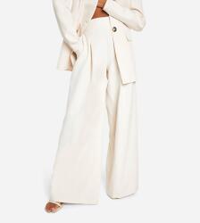 Boohoo Bézs Hosszú Sima Nadrág Széles Szárú Boohoo 42-ES