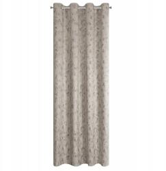 Eurofirany Függöny 140x250 Kornélia barna világos, fényes nyomott mintával (459571)