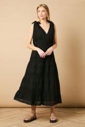 Oasis Fekete Áttört Klasszikus Ruha Maxi Megkötős Vállpántok Oasis 42