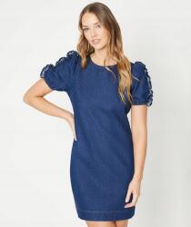 Oasis Sötétkék Klasszikus Egyszerű Mini Ruha Farmer Rövid Ujjú Oasis 36