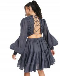 Asos Ruha Mini Sötétkék Megkötős Hát Nélkül 44 XXL Rzm XXL