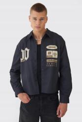 Boohooman Oversized Könnyű Diagonal Mozgás Hosszú Ujjú Imádat Ing Boohooman XL
