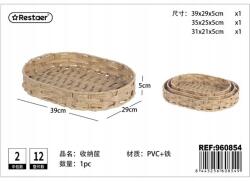  3 db-os elliptikus tárolókosár szett stílusos megoldás (960854)