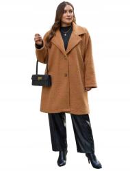  Barna Laza Egysoros Gombos Hosszú Ujjú Kabát Loveprices 46-OS