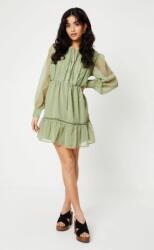 Oasis Zöld Ruha Mini Megkötős Pöttyös Nyakkivágással Hosszú Ujjú Oasis 42