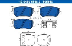 ATE set placute frana, frana disc ATE 13.0460-5568.2 (13.0460-5568.2)