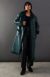 Warehouse Sötétzöld Klasszikus Midaxi Kabát Kétsoros Ökobőr Warehouse 40