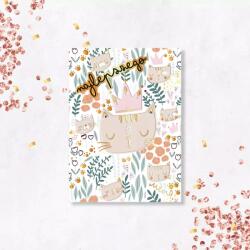 Henry B6 jegyzettömb macska mintával