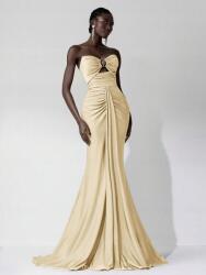 Shein Krémszínű, Vállatlan Maxi Ruha 40/42