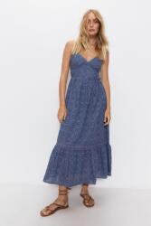 Warehouse Kék, Ruha , MIDI Ruha Bevált Vállal És Fodróval Warehouse 36