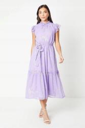 Oasis Lila Midaxi Ruha Sifon Virágmintás Övvel Oasis 40-es méret