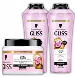 Schwarzkopf Liquid Silk Szett Sampon 2x 400ml Maszk 400ml (3838824436852)