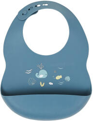 Nattou szilikon előke zsebbel, kék