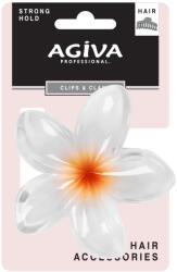 Agiva Professional Шнола за коса, цвете, 8 cm, бяла - baby