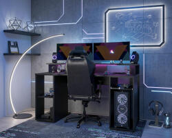 Prs-top-skl-france Játékasztal led világítással Level fekete (PRS0051-2023)