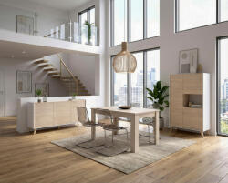 Dekit Étkezőgarnitúra tölgy, fehér Ness (RIDK00100-2026)