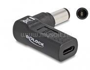 Delock Laptop töltőkábel adapter USB Type-C anya - HP 7, 4 x 5, 0 mm apa 90 fokban hajlított (DL60005) (DL60005)