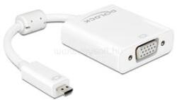 Delock Adapter HDMI Micro-D dugó > VGA hüvely audióval (fehér) (DL65557) (DL65557)