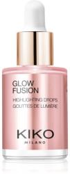 KIKO Milano Glow Fusion Highlighting Drops folyékony bőrélénkítő az arcra árnyalat 01 Platinum Rose 9.5 ml