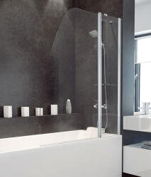 Besco AVIS 2 részes kádparaván clear üveg 120x145