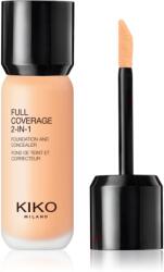 KIKO Milano Full Coverage 2-In-1 alapozó és korrektor 2 az 1-ben árnyalat 25 Warm Beige 25 ml