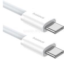 Baseus SUPERIOR adatkábel (Type-C - Type-C, 30W, PD gyorstöltő, törésgátló, 200cm) FEHÉR (P10365200211-01) (P10365200211-01)