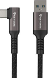NATEC GENESIS NVC-2220 USB kábel USB 3.2 Gen 1 (3.1 Gen 1) 3 M USB A USB C Fekete, Szürke (NVC-2220)