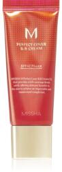 Missha M Perfect Cover BB krém nagyon magas UV védelemmel kis csomagolás árnyalat No. 13 Bright Beige SPF 42/PA+++ 20 ml