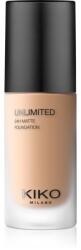 KIKO Milano Unlimited 24H Matte tartós matt alapozó hialuronsavval árnyalat 6 NG Neutral Gold 30 ml