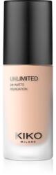 KIKO Milano Unlimited 24H Matte tartós matt alapozó hialuronsavval árnyalat 1.5 CR Cool Rose 30 ml